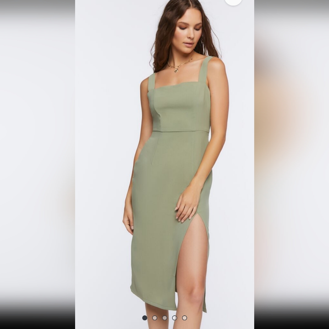 Leg Slit Midi Dress